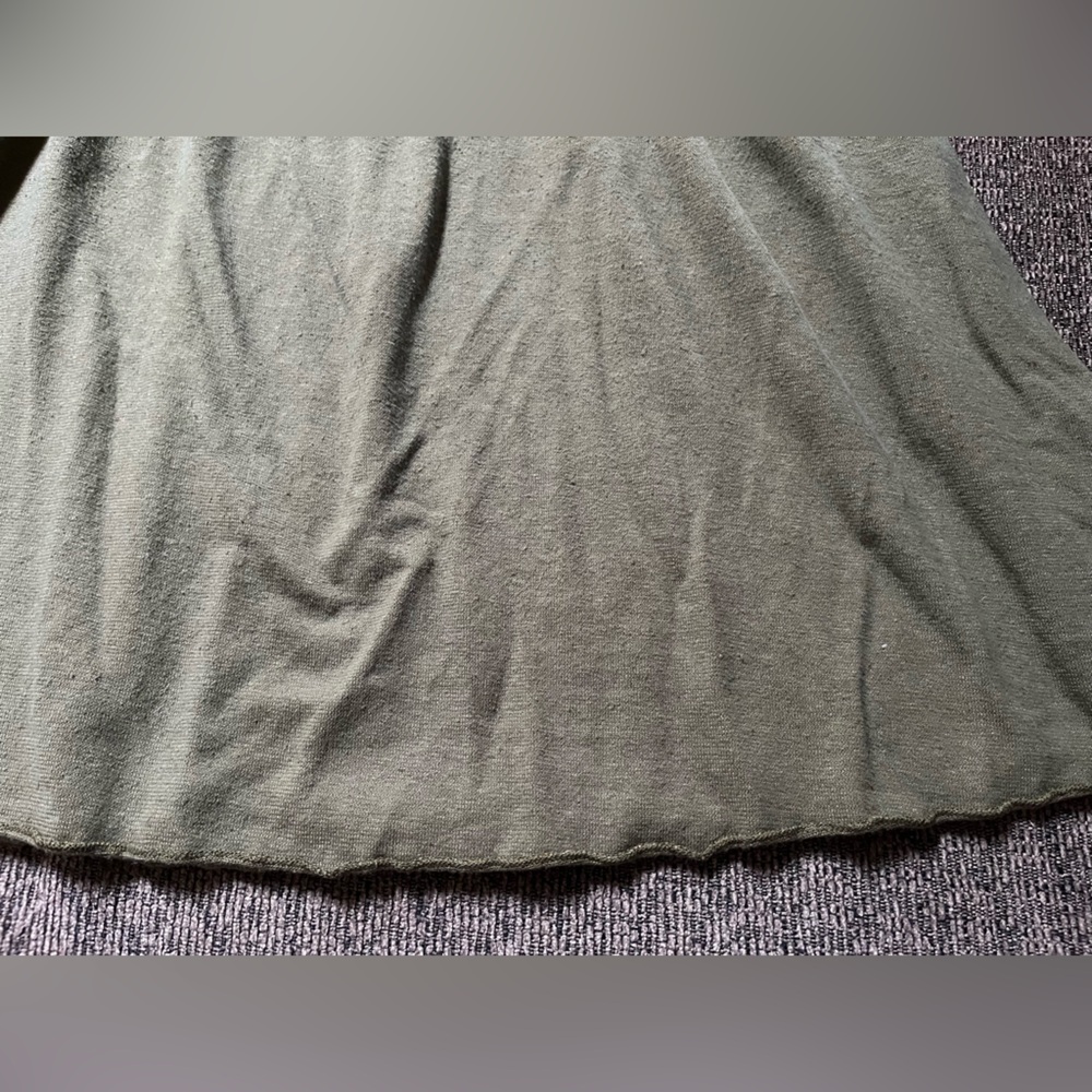 Gaia Conceptions heavy hemp cotton Mimosa below knee skirt with pockets NEW - Picture 3 of 16